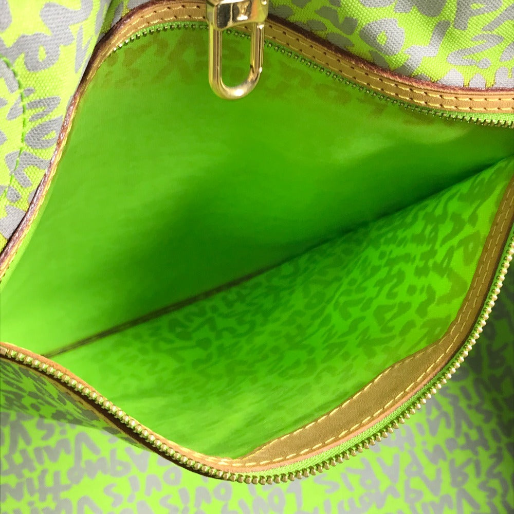 LOUIS VUITTON M93703 Monogram Graffiti Neverfull GM Shoulder Bag/Tote Bag in Monogram Graffiti Canvas, Women's, Veil Green