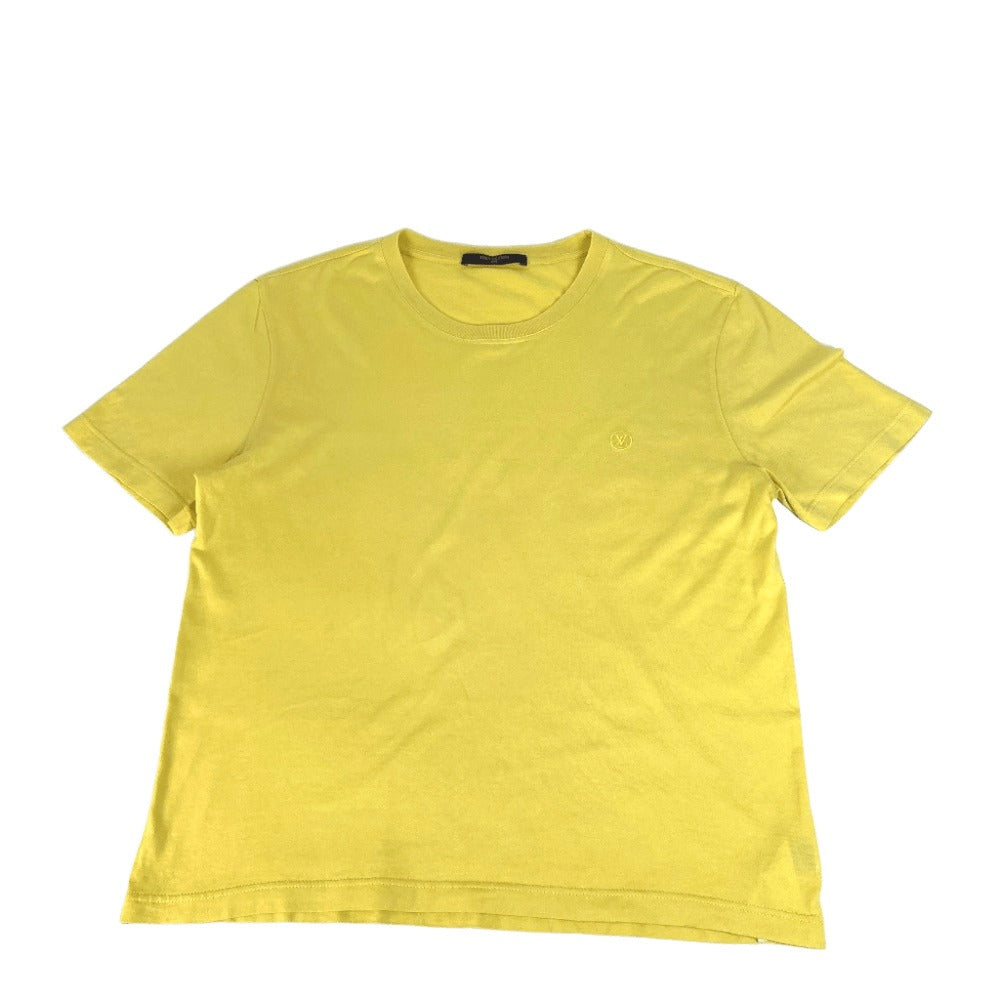 LOUIS VUITTON Logo LV Circle Apparel Tops T-Shirt RM191Q Men's Short Sleeve Cotton T-Shirt Yellow