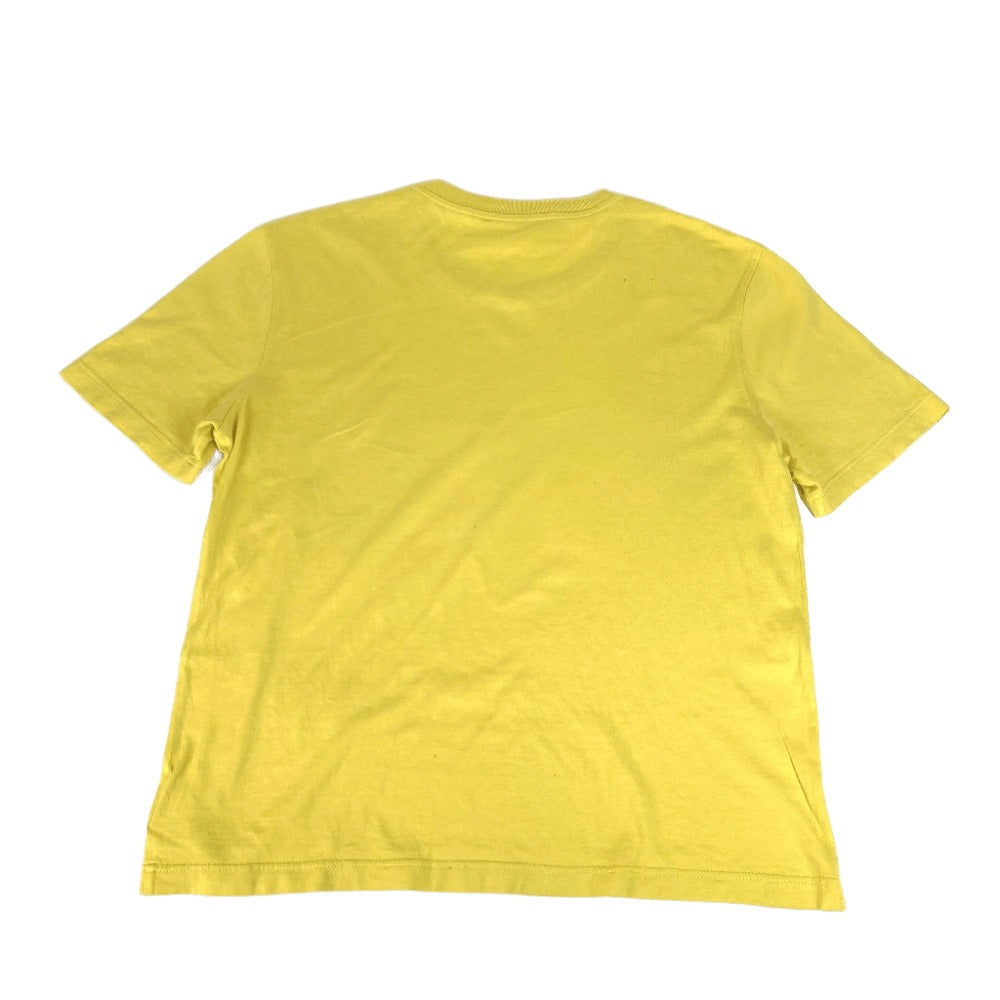 LOUIS VUITTON Logo LV Circle Apparel Tops T-Shirt RM191Q Men's Short Sleeve Cotton T-Shirt Yellow