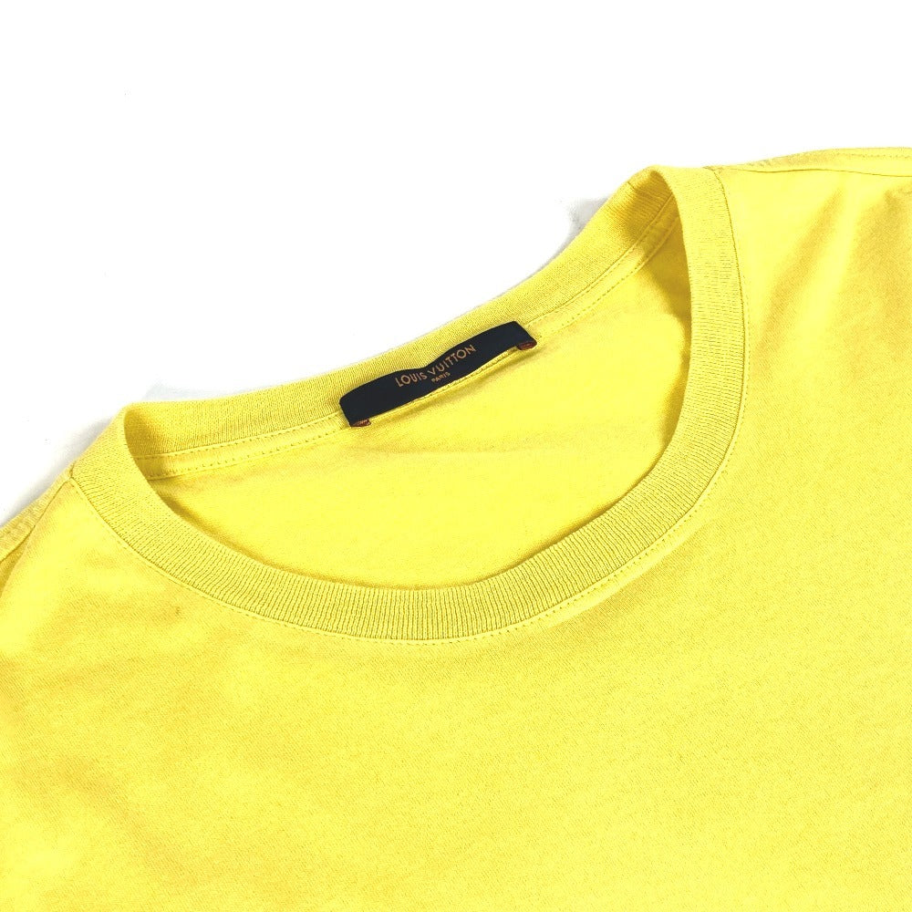 LOUIS VUITTON Logo LV Circle Apparel Tops T-Shirt RM191Q Men's Short Sleeve Cotton T-Shirt Yellow