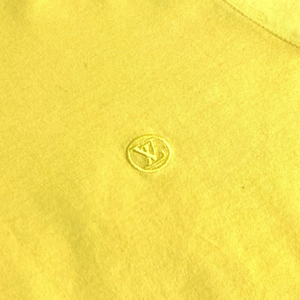 LOUIS VUITTON Logo LV Circle Apparel Tops T-Shirt RM191Q Men's Short Sleeve Cotton T-Shirt Yellow