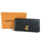 LOUIS VUITTON Long Wallet, Bifold, Flap, Calf Leather, Unisex, Black