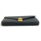 LOUIS VUITTON Long Wallet, Bifold, Flap, Calf Leather, Unisex, Black