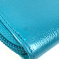 CHANEL Camellia CC Coco Mark Round Zipper Long Wallet Leather Women's Blue