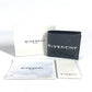 GIVENCHY Logo Billfold Compact Wallet Bifold Leather Unisex Black