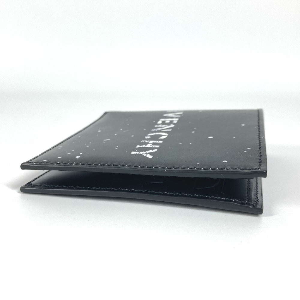 GIVENCHY Logo Billfold Compact Wallet Bifold Leather Unisex Black