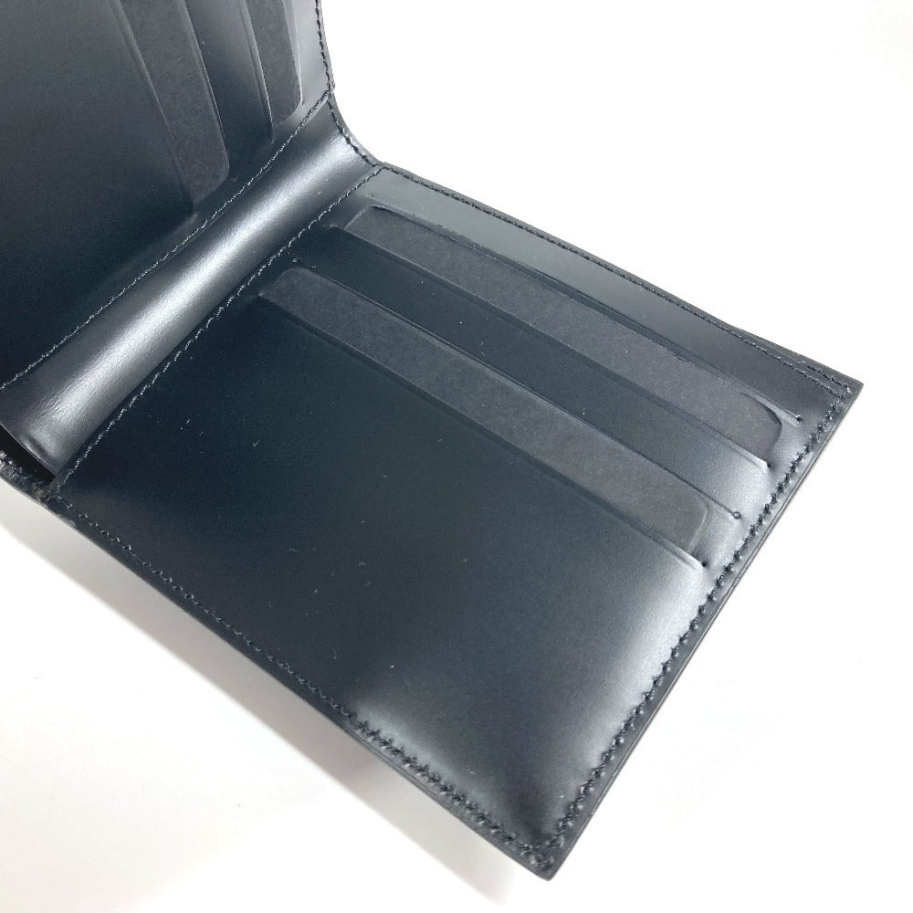 GIVENCHY Logo Billfold Compact Wallet Bifold Leather Unisex Black