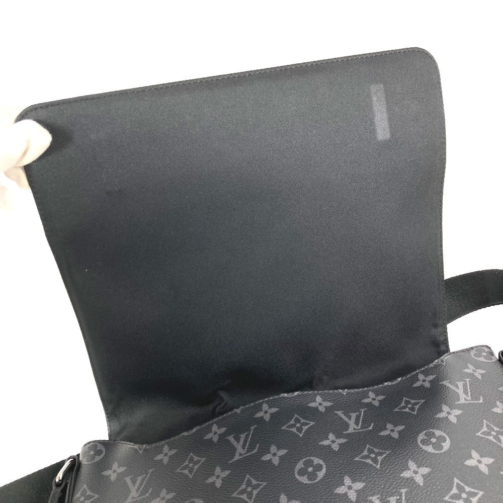 LOUIS VUITTON M46255 モノグラムエクリプス ディストリクト PM NV3 カバン 斜め掛け フラップ ショルダーバッグ モノグラムエクリプスキャンバス ユニセックス ブラック