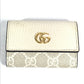GUCCI 456118 Logo GG 6-Key Case, 6-Key Pouch, PVC/Leather, Unisex, Beige