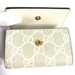 GUCCI 456118 Logo GG 6-Key Case, 6-Key Pouch, PVC/Leather, Unisex, Beige