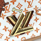 LOUIS VUITTON M44460 Monogram Cat Sack Twist MM Chain Bag, Crossbody Double Chain Shoulder Bag, Monogram Canvas, Women's, Brown White