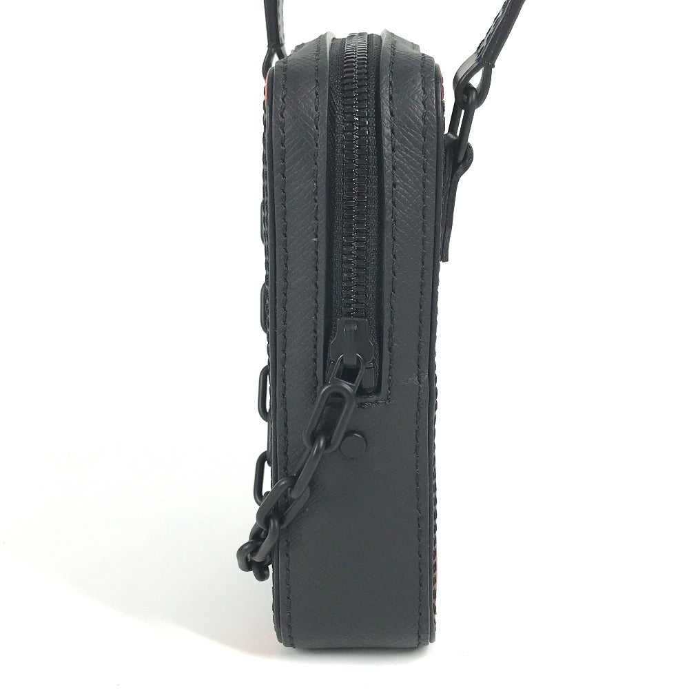 LOUIS VUITTON M30332 タイガ レインボー ダヌーブ・メッセンジャー カバン 斜め掛け ポシェット ショルダーバッグ タイガレザー ユニセックス ブラック