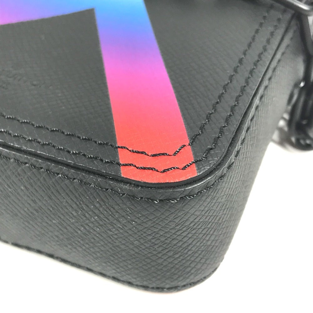 LOUIS VUITTON M30332 タイガ レインボー ダヌーブ・メッセンジャー カバン 斜め掛け ポシェット ショルダーバッグ タイガレザー ユニセックス ブラック