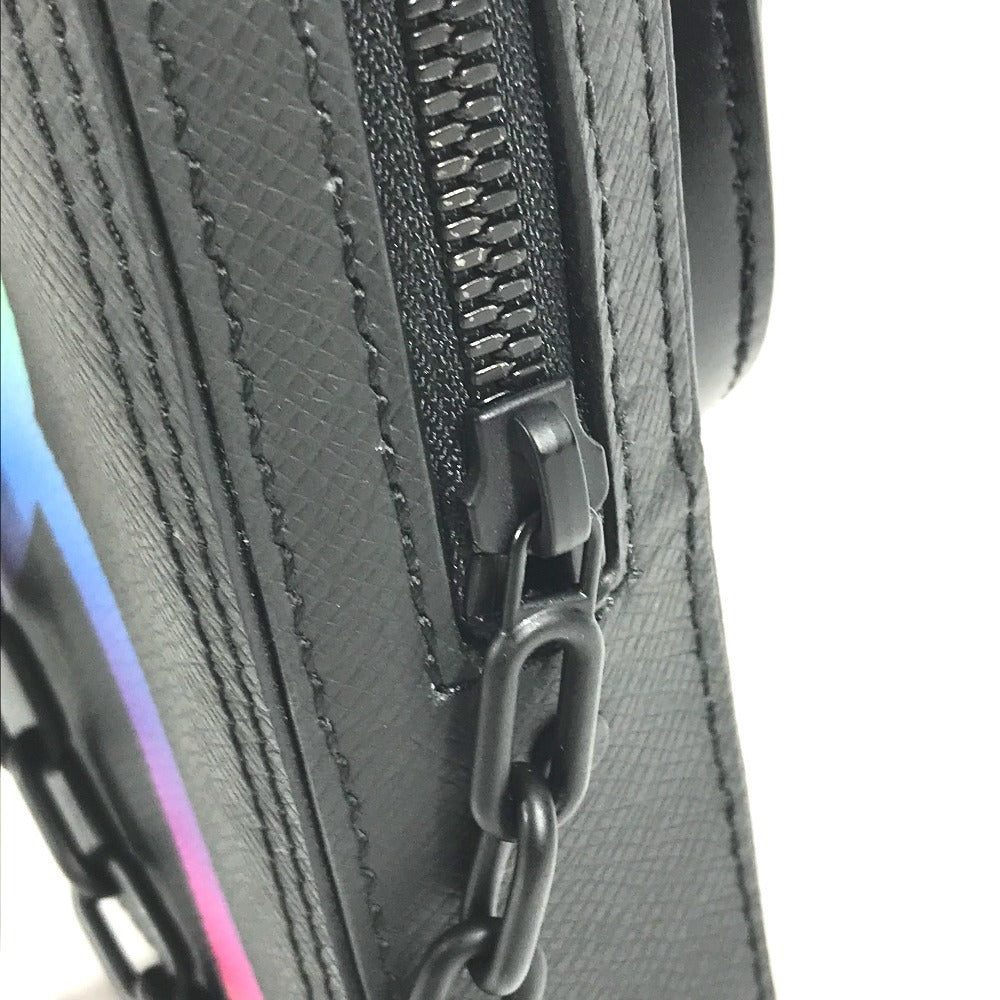 LOUIS VUITTON M30332 タイガ レインボー ダヌーブ・メッセンジャー カバン 斜め掛け ポシェット ショルダーバッグ タイガレザー ユニセックス ブラック
