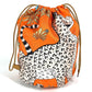 HERMES Musardine Multi-Pouch, Leopard Print, Silk, Orange, Women's