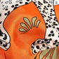 HERMES Musardine Multi-Pouch, Leopard Print, Silk, Orange, Women's