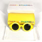 CHANEL 71314A ロゴ ファレルウィリアムス PHARREL めがね メガネ アイウェア 眼鏡 サングラス プラスチック レディース イエロー