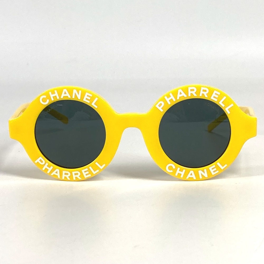 CHANEL 71314A ロゴ ファレルウィリアムス PHARREL めがね メガネ アイウェア 眼鏡 サングラス プラスチック レディース イエロー