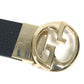 GUCCI 450000 Double G GG Logo Belt for Bottoms, Buckle, Leather, Men's, Black