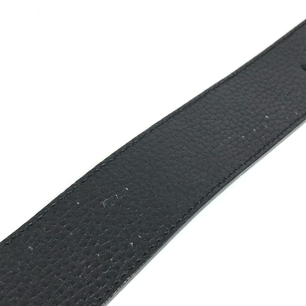 GUCCI 450000 Double G GG Logo Belt for Bottoms, Buckle, Leather, Men's, Black