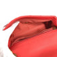 CHANEL AS2380 CC Coco Mark Matelasse Jeweled Double Chain Bag, Crossbody Bag, Flap Shoulder Bag, Lambskin, Women's, Red