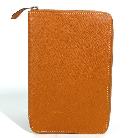 HERMES ラウンドファスナー トラベルケース アザップ コンバイン ロングウォレット 長財布 レザー ユニセックス ゴールド