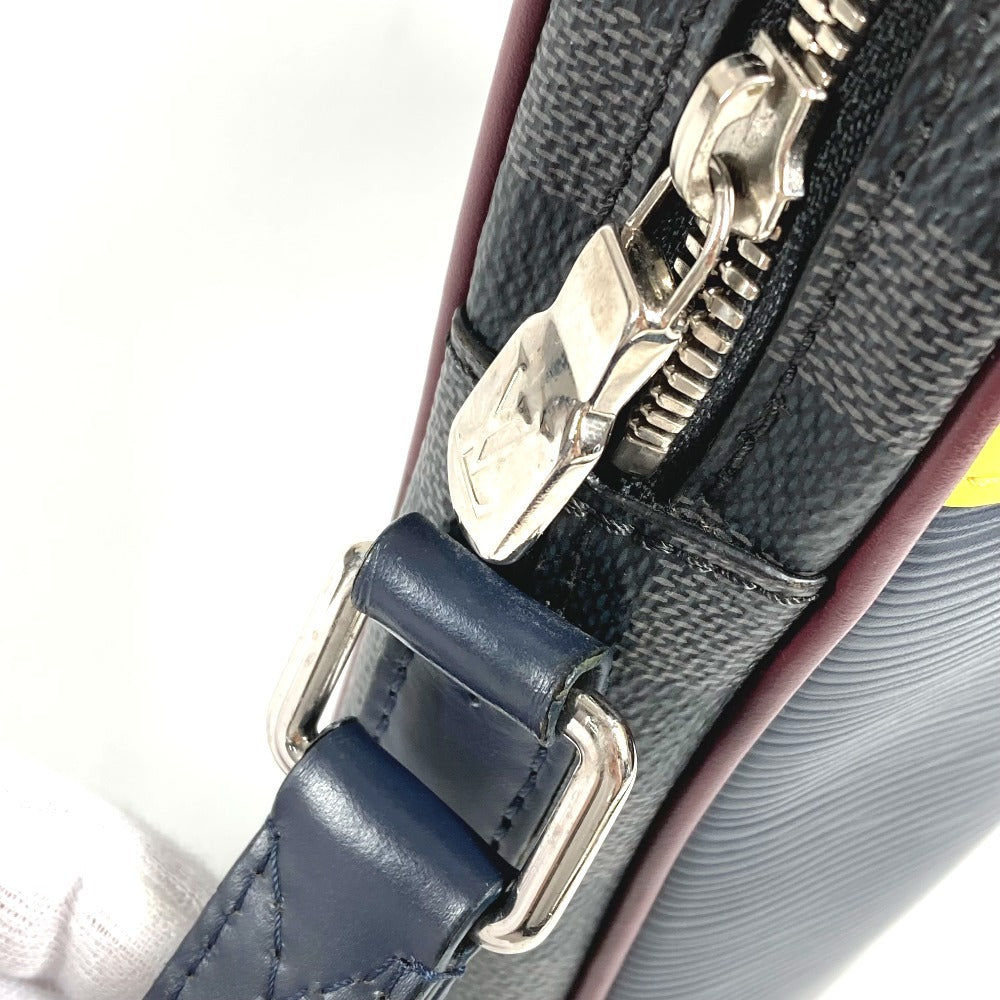 LOUIS VUITTON M55100 エピ ダミエグラフィット ダヌーヴ スリム カバン 斜め掛け ポシェット ショルダーバッグ ダミエグラフィットキャンバス ユニセックス ネイビー