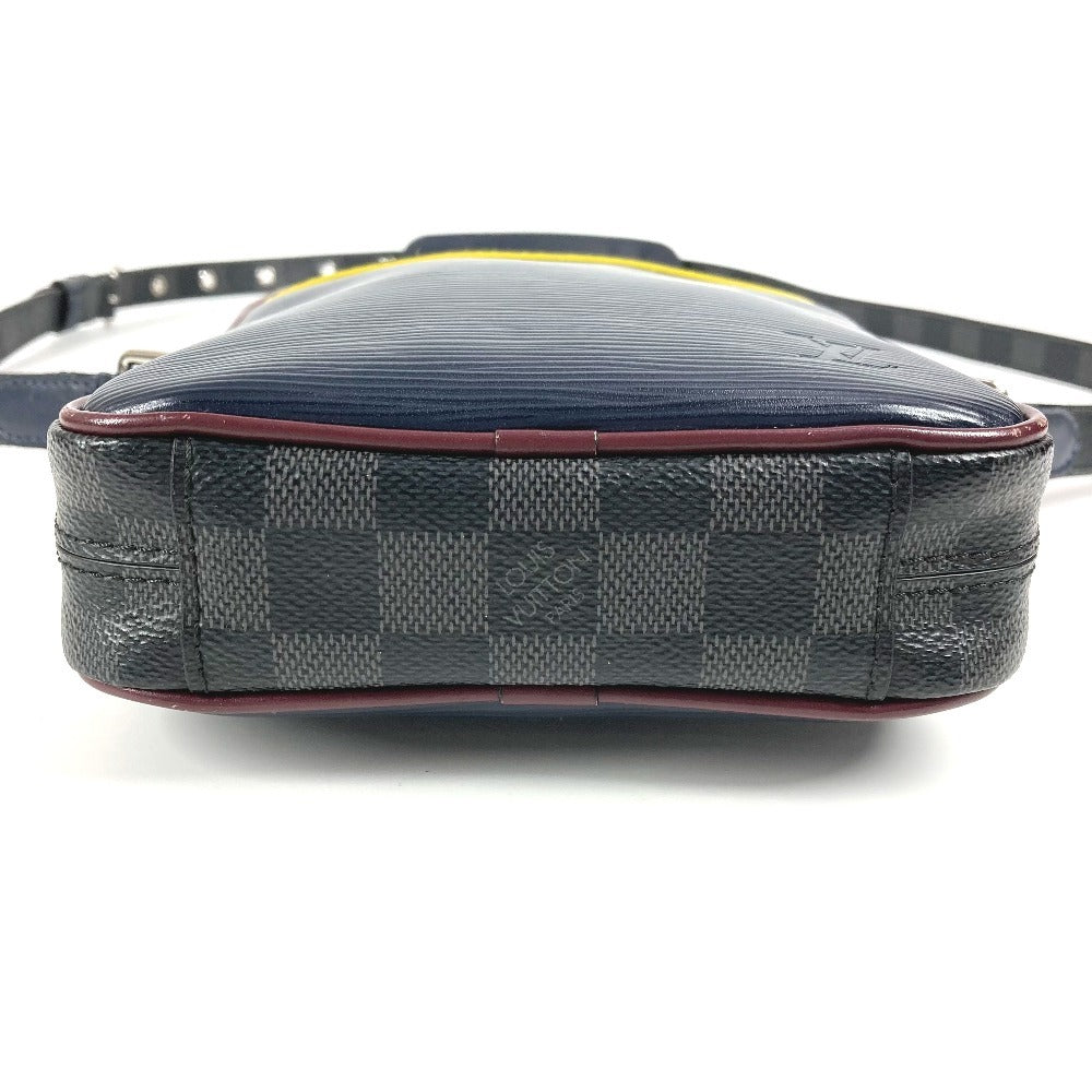 LOUIS VUITTON M55100 エピ ダミエグラフィット ダヌーヴ スリム カバン 斜め掛け ポシェット ショルダーバッグ ダミエグラフィットキャンバス ユニセックス ネイビー