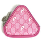 GUCCI Palace GG Supreme logo wallet with zip-around closure, coin purse, and multi-purpose pouch in GG Supreme canvas. Unisex, pink. 723144