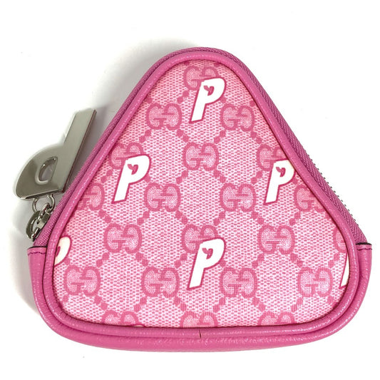 GUCCI 723144 Palace パレス GGスプリーム ロゴ 財布 小銭入れ ラウンドファスナー コインケース マルチポーチ ポーチ GGスプリームキャンバス ユニセックス ピンク
