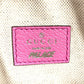 GUCCI Palace GG Supreme logo wallet with zip-around closure, coin purse, and multi-purpose pouch in GG Supreme canvas. Unisex, pink. 723144