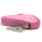 GUCCI Palace GG Supreme logo wallet with zip-around closure, coin purse, and multi-purpose pouch in GG Supreme canvas. Unisex, pink. 723144