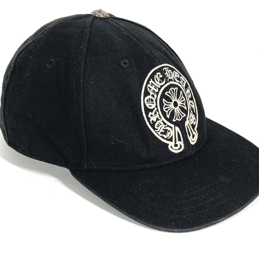 CHROME HEARTS ロゴ ホースシュー 帽子 キャップ帽 ベースボール キャップ コットン ユニセックス ブラック