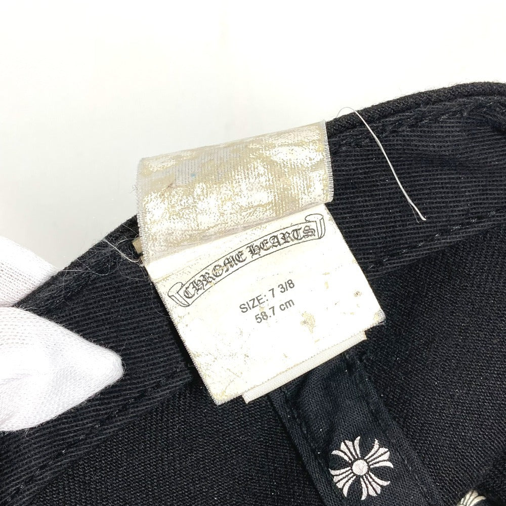 CHROME HEARTS ロゴ ホースシュー 帽子 キャップ帽 ベースボール キャップ コットン ユニセックス ブラック