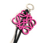 LOEWE Anagram Logo Keychain Bag Charm, Leather, Unisex, Pink