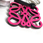 LOEWE Anagram Logo Keychain Bag Charm, Leather, Unisex, Pink