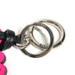 LOEWE Anagram Logo Keychain Bag Charm, Leather, Unisex, Pink
