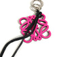 LOEWE Anagram Logo Keychain Bag Charm, Leather, Unisex, Pink
