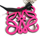 LOEWE Anagram Logo Keychain Bag Charm, Leather, Unisex, Pink