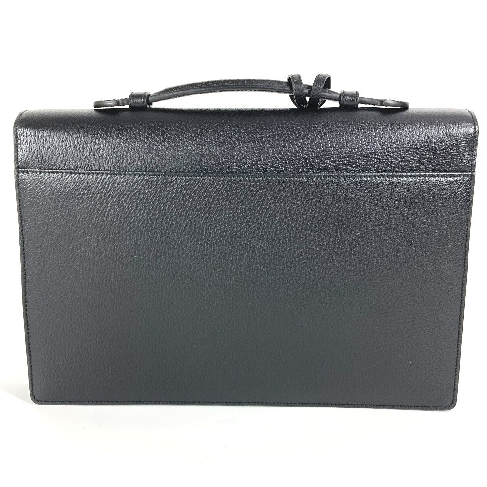 GUCCI 295256 Logo Business Bag Briefcase Handbag Leather Men's Black