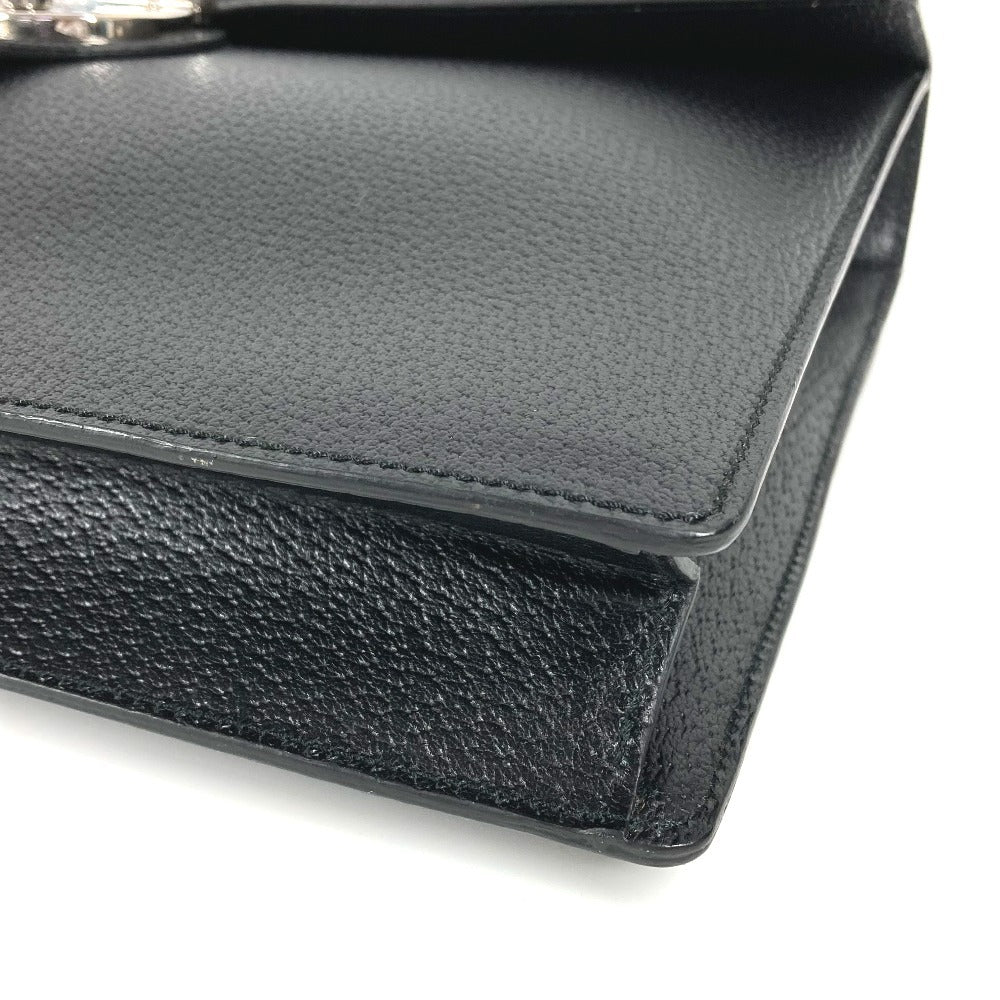GUCCI 295256 Logo Business Bag Briefcase Handbag Leather Men's Black