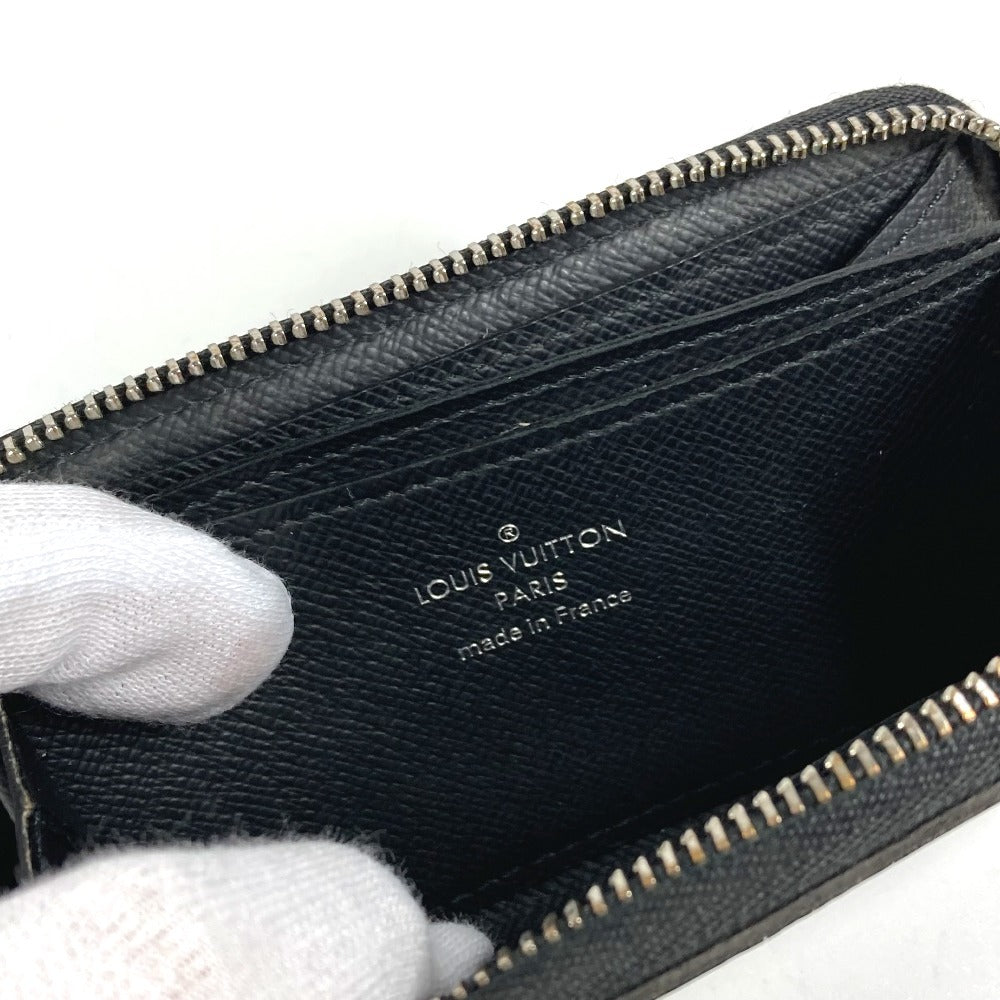 LOUIS VUITTON N63076 Damier Graphite Zippy Coin Purse Wallet with Zip-Around Closure, Damier Graphite Canvas, Men's, Black