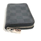 LOUIS VUITTON N63076 Damier Graphite Zippy Coin Purse Wallet with Zip-Around Closure, Damier Graphite Canvas, Men's, Black