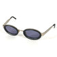 CHANEL 10506 90405 Vintage 31 Rue Cambon Camera Lens Oval Wave Pattern Eyeglasses Eyewear Sunglasses Metal Women's Black