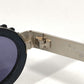 CHANEL 10506 90405 Vintage 31 Rue Cambon Camera Lens Oval Wave Pattern Eyeglasses Eyewear Sunglasses Metal Women's Black