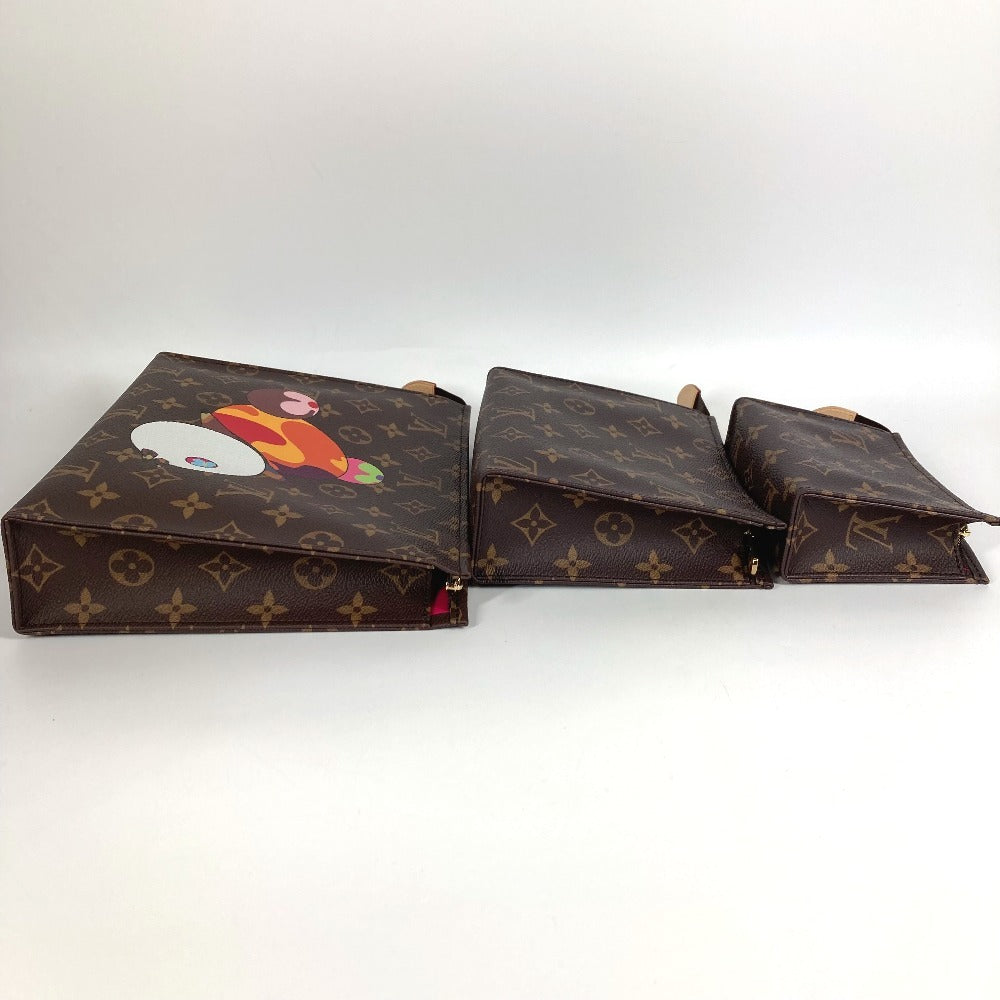 LOUIS VUITTON M13762 モノグラム LV×TM 村上隆 村上パンダ パンダ トリオ･ポッシュ･トワレ カバン ポーチ セカンドバッグ 3つセット クラッチバッグ モノグラムキャンバス ユニセックス マルチカラー