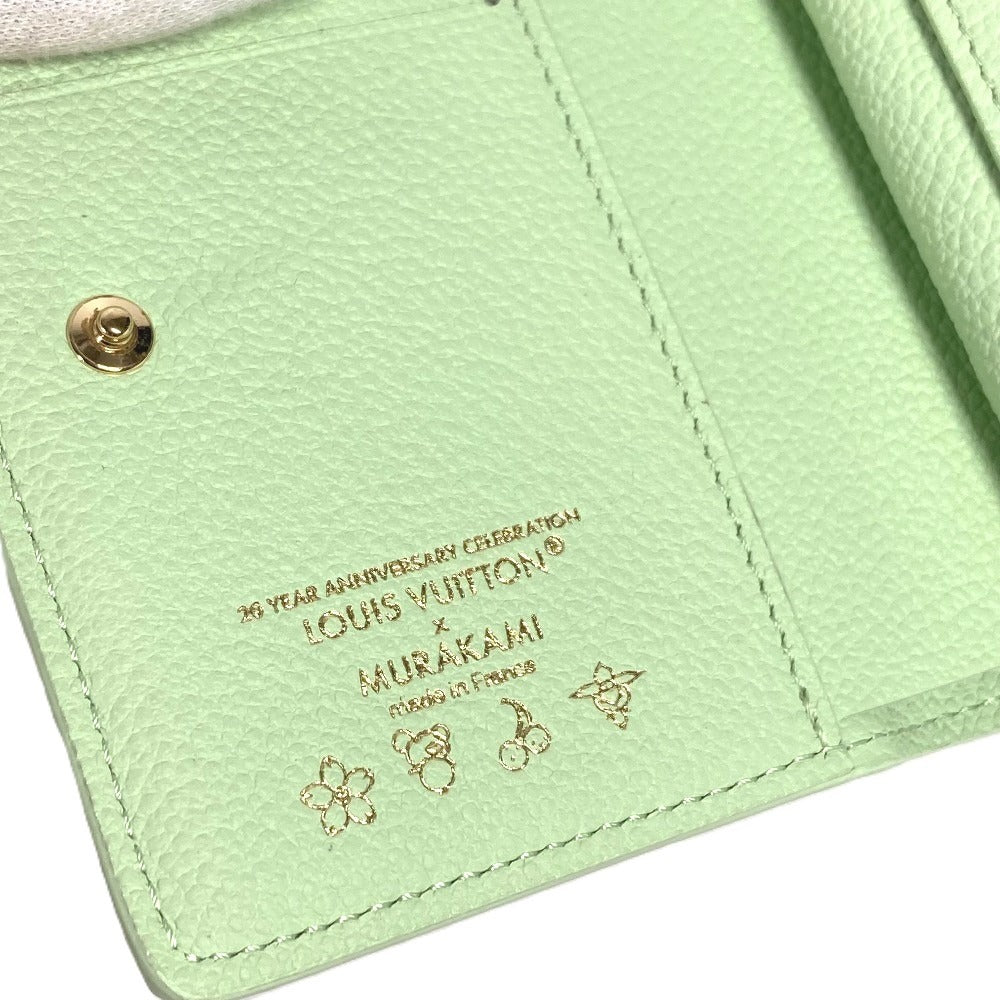 LOUIS VUITTON M13619 Monogram Multicolore LV×TM Takashi Murakami Portefeuille Claire Compact Wallet, Japan-exclusive, Bi-fold Wallet, Monogram Multicolore Canvas, Unisex, Green Tea Green