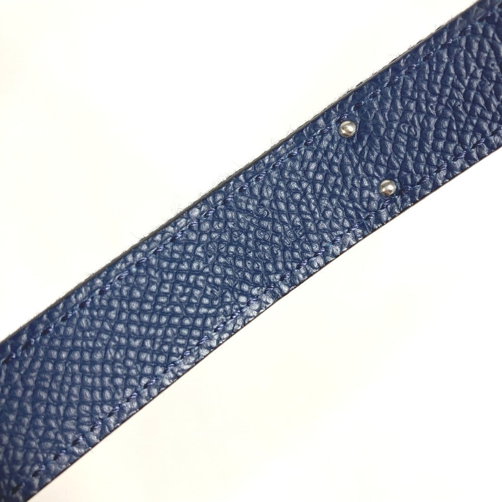 HERMES H010777UKAA Belt "Kelly" Jean 18 Kelly Belt Denim Belt Women's Blue