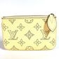 LOUIS VUITTON M81516 Monogram Mahina Pochette Cle Wallet, Compact Wallet with Coin Purse and Keychain, Japan-Exclusive Color, Monogram Mahina Leather, Unisex, Banana Yellow