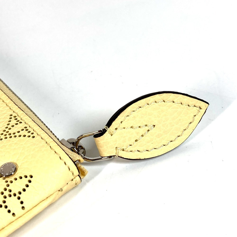 LOUIS VUITTON M81516 Monogram Mahina Pochette Cle Wallet, Compact Wallet with Coin Purse and Keychain, Japan-Exclusive Color, Monogram Mahina Leather, Unisex, Banana Yellow